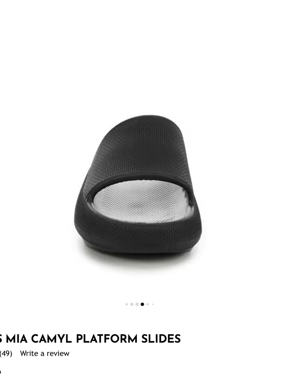 MIA Camyl Platform Slide Sandals — Black - Picture 3 of 3